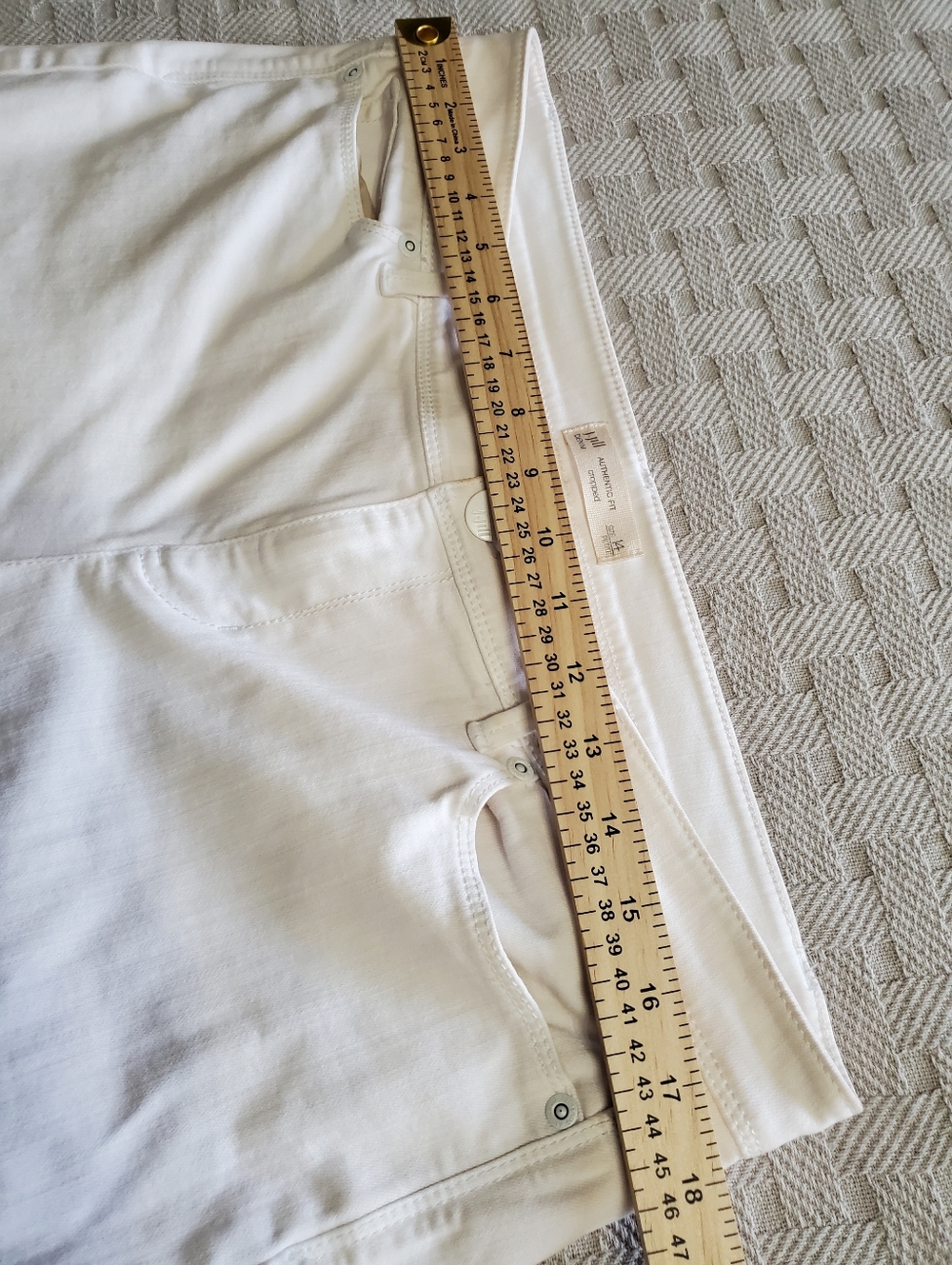 J. Jill Floral Embroidered Stretch Crop Jeans Authentic Fit White - Picture 8 of 11